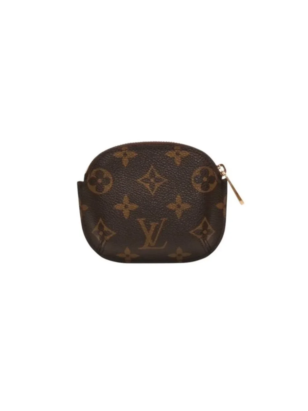 Louis Vuitton Porte Monnaie Ring Coin Purse Gold Brown